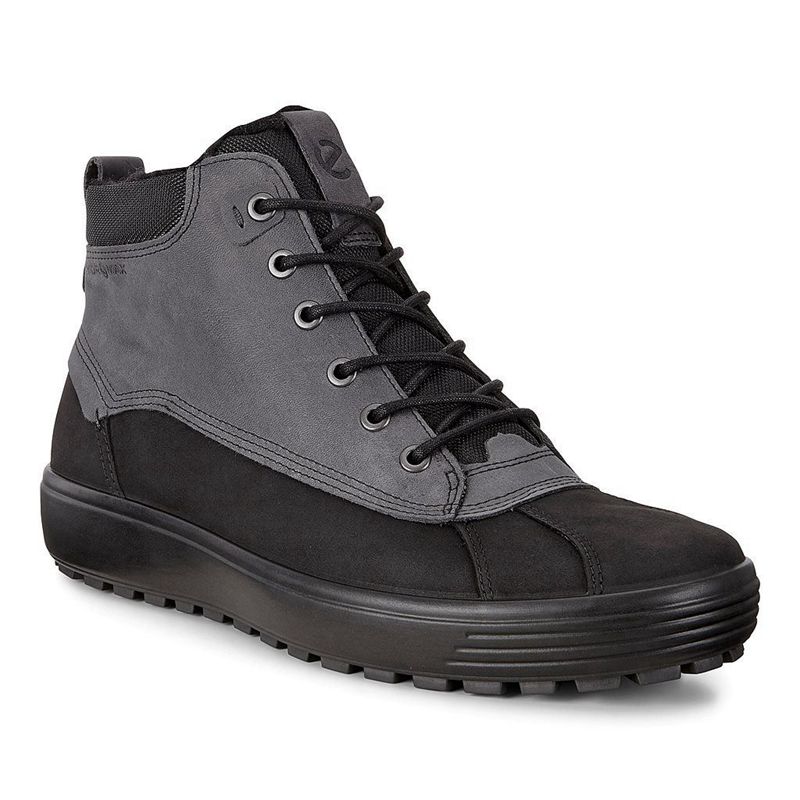 Men Boots Ecco Soft 7 Tred M - Ankle Boots Black - India JZVXMP913